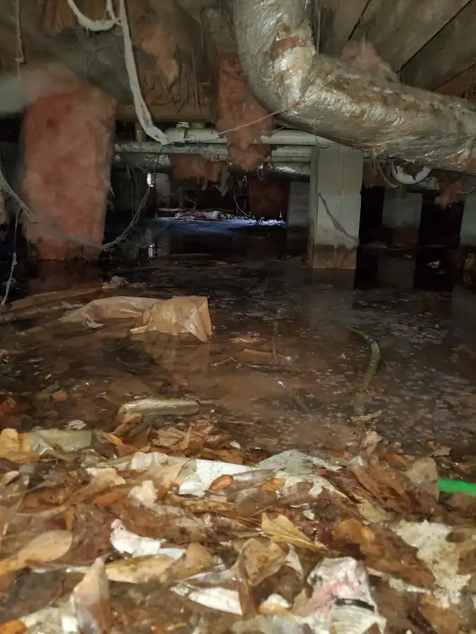 Crawl space flood assessment for Commercial Water Damage Restoration in North Richland Hills