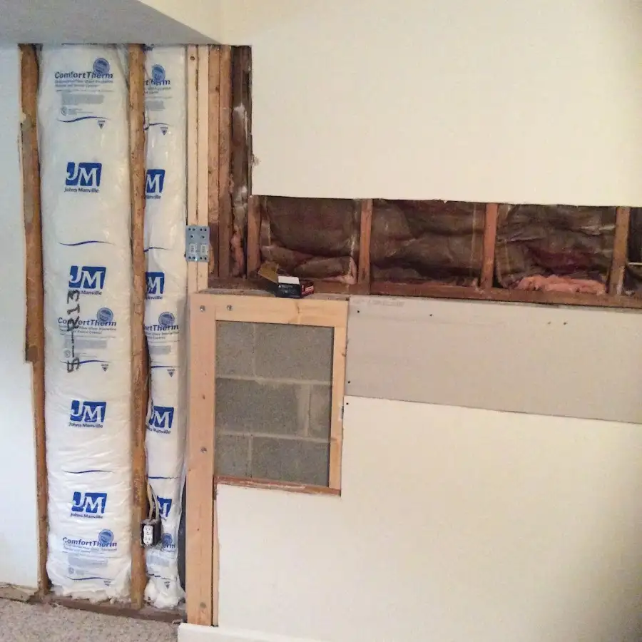 Wall insulation replacement during Contents Cleaning & Restoration in North Richland Hills